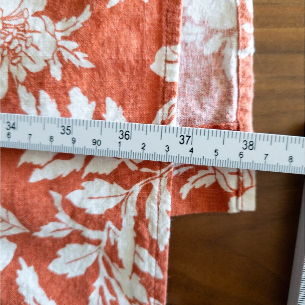 Old Navy Womens SIZE XXL‎ Red Rust Linen Blend Tropical Floral Maxi Skirt - Picture 5 of 10